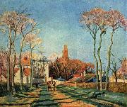 Camille Pissarro Dorfeingang von Voisins oil on canvas